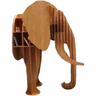 China Soft Shelf Half Elephant Bookcase Ornaments Wall Decoration Display Stand Modern Creative Animal Model Room Sale Office for sale