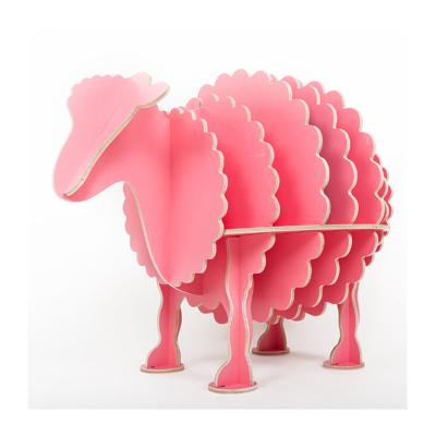 China Modern Wooden Explosion Sheep Shelf Storage Rack Animal Creative Window Personalized Floor Decoration for sale