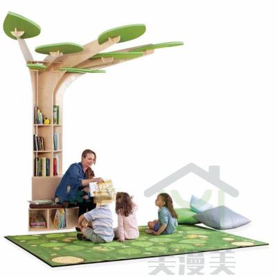 China Creative DIY Freedom Assembly Tree Shaped Reading Shelf For Kindergarten for sale