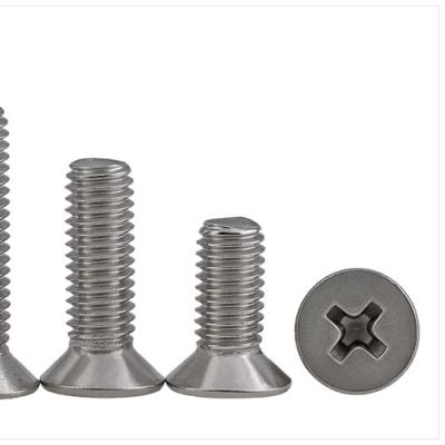 중국 304 stainless steel screw countersunk head screw cross slotted machine tooth screw flat head bolt 판매용