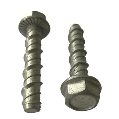 China Concrete self-tapping screw anchors Cement self-cutting screw anchors Expansion screws hexagonal flange self-cutting anchors for sale