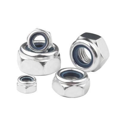 China Din 985 304 Stainless Steel Self Locking Hex Nylon Insert Lock Nut for sale