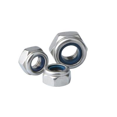 China Aluminum alloy anodized Hexagon flange Nylock nuts M2 M3 M4 M5 M6 M8 for sale