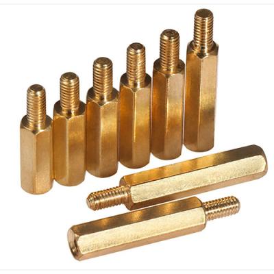 China M3 single head hexagonal copper column screws hexagonal isolation column [M3 brass column series] screw caps for sale