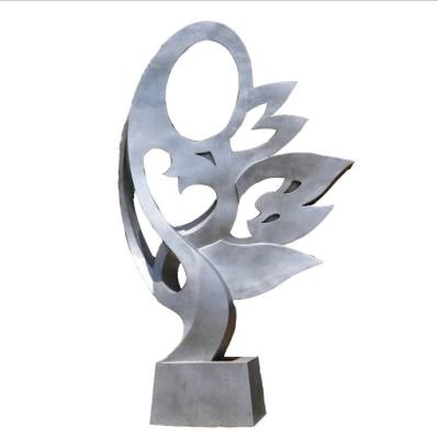 China Europe Garden Abstract Mirror Art Metal Statue Large Hand Stainless Steel Custom Outdoor Sculpture for sale