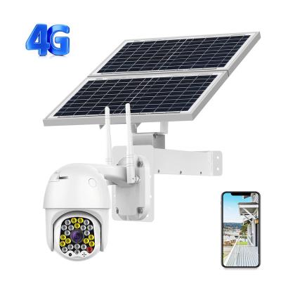 China Human Motion Tracking Solar Panel PTZ 4G HD Camera 1080P Full Day Dome Video IP 360 Degree Cam Security Outdoor Waterproof CCTV 30W Wireless Battery for sale