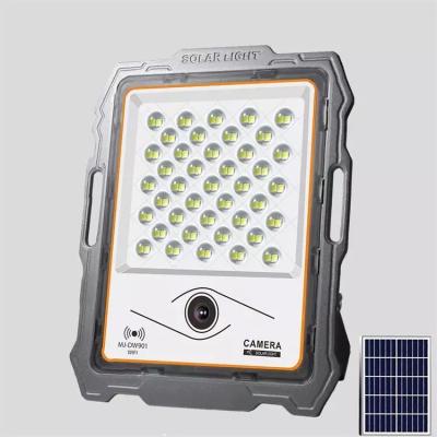 China NIGHT VISION High Brightness IP67 100W200W300W400W Portable Waterproof Remote Control Camera Motion Solar Flood Light With 1080P CCTV Camera for sale