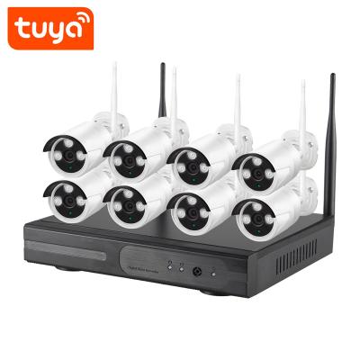 China NIGHT VISION TUYA H.265 Wireless NVR Set 4CH 8CH Security Camera System Kit 2MP HD IP Camera5MP Outdoor Waterproof CCTV Video Surveillance for sale