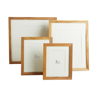 China Elegant home decoration display frame natural color wood frames for wall rack or table display classic solid wood wood picture frames for sale