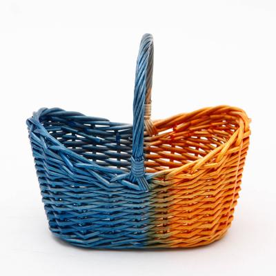 China European market best-selling furniture home decoration storage item rattan stylish home gift colorful gift woven storage basket femm decoration display view small for sale