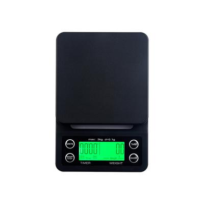 China WITH LID 2Kg Coffee Scale Timer Battery Digital Timer Led Coffee Scale Kitchen Scale for sale