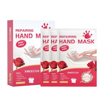 China Custom Wholesale Hydrate Hand Mask Gloves Private Label Hand Sheet Natural Whitening Organic Nourishing Mask Anti Aging for sale