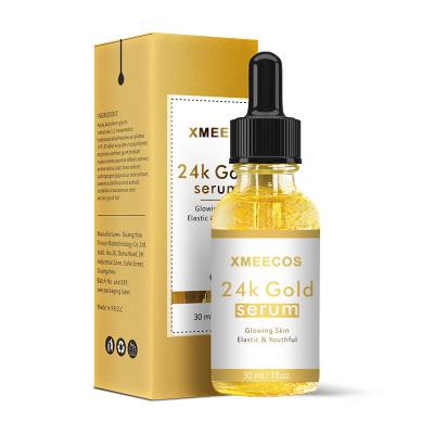 China Wholesale Private Label Organic Vegan Skin Care Facial Serum Moisturizer Whitening Face 24k Gold Anti Aging Serum for sale