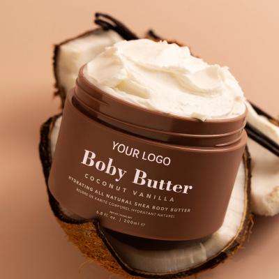 China Custom Moisturizer Private Label Organic Whipped Body Butter Moisturizing Coconut Body Butter for sale