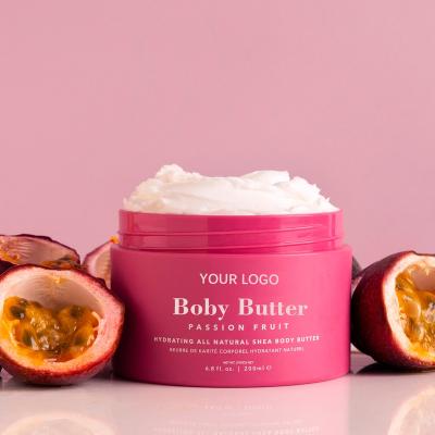 China Custom Private Label Organic Whipped Moisturizer Body Butter Moisturize Passionflower Passion Fruit Body Butter for sale