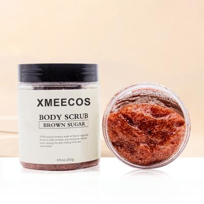 China Natural Organic Exfoliator Private Label Face Scrub Exfoliating Whitening Brown Sugar Body Scrub for sale