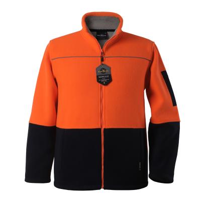 China Safety Reflective Custom High Visibility Sherpa Fleece Safety Jacket For Motorcycle for sale