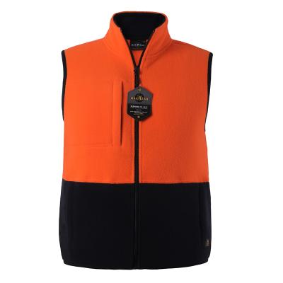 China High Visibility Hi Vis Polar Fleece Polyester Fleece Jacket Fleece Safety Vest For Men for sale