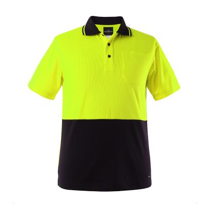 China Wholesale New Design Safety Shorts Breathable Sleeve Hi Vis Polo Shirt QUICK DRY for sale