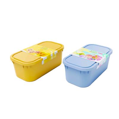 China 4L 5L Food Storage Container Disposable Durable Plastic Containers With Lid Rectangular Ice Cream Box for sale