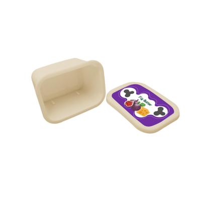 China Disposable Promotion 200g Disposable Logo Iml Pp Plastic Butter Square Custom Box for sale