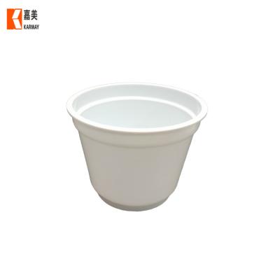 China Custom Clear White Plastic Round Soup Bowl Durable Eco Friendly Disposable 250ml pp Disposable Manufacturer for sale