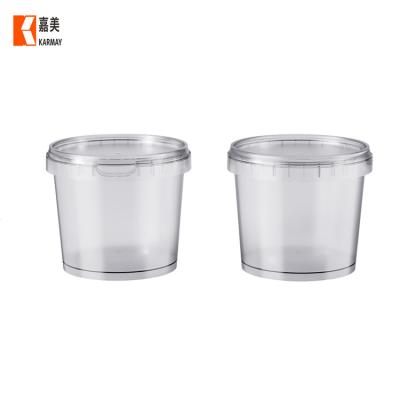 China Ripple Wall China Made Logo Iml Label Eco Friendly Custom Plastic Cheese Cups With IML Lid 500ML for sale