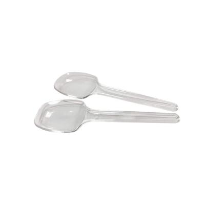 China Environmental Cutlery Make In China Low Cost Clear Disposable Individually Wrapped Plastic Dessert Spoon for sale