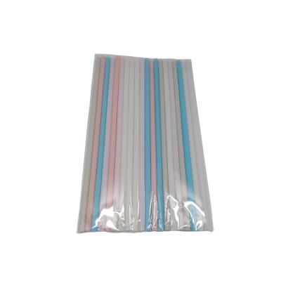 China Minimalist Wholesales Non Easy Cut Biodegradable No Deformation Pla Straws ECO FRIENDLY Straw With Person Wrapped For Drinkking for sale