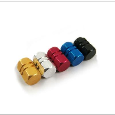 China Custom Automobile Aluminum Alloy Caps With Air Dust Plastic Inner Thread Stem Screw Tire Thread Inserted Valve Covers for sale