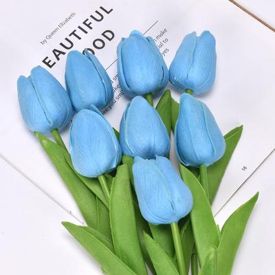 China Wholesale Realistic Modeling Artificial Wedding Flowers Tulip Flower Artificial Flower Minimalist Amazon Decoration Artificial Flower for sale