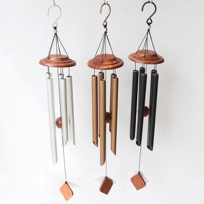 China Retro Five-tube Wind Chimes Garden Traditional Home Outdoor Holiday Creative Metal Gift Ornaments Memorial Wind Chimes for sale