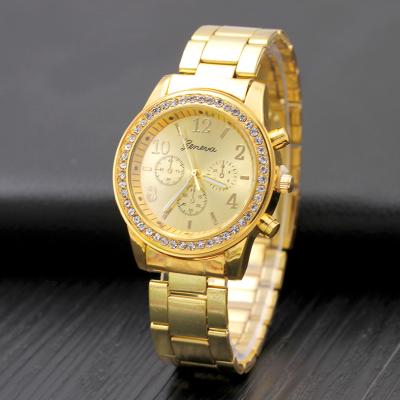 China Wholesale Luminous Diamond Alloy Wrist Watches Ladies Belt Leisure Steel Jewelry Watch Luxury Women Quartz Watch for sale