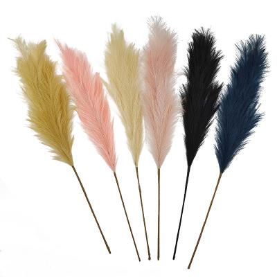 China Wholesale Minimalist Amazon Decoration Artificial Wedding Flowers Dried Pampas Decorative Flowers Grass Plastic Artificial Flower for sale