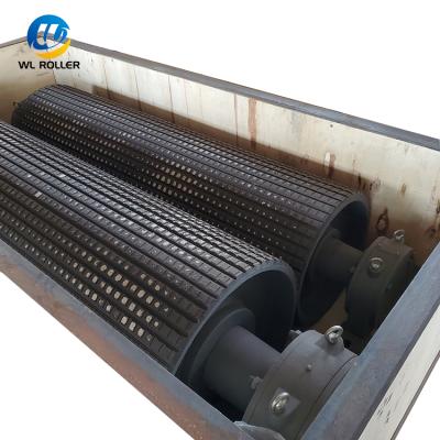 China Coal Conveyor Belt Ceramic Coating Roller Pulley Gravity Drive Roller for sale