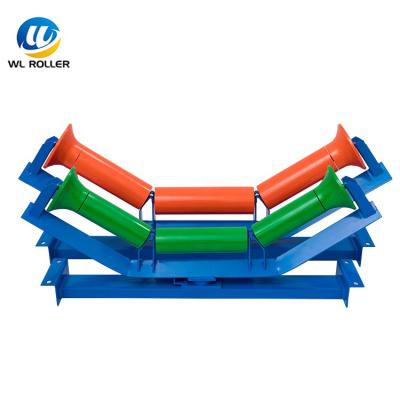 China High quality coal mine cement material giving frame more idler friction self-aligning idler support for sale