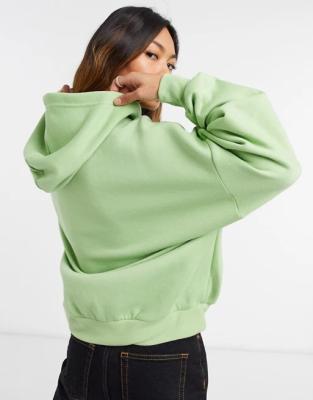 China Anti-pilling 2022 simple green spring women cotton oversized pullover pullover hoodies for sale