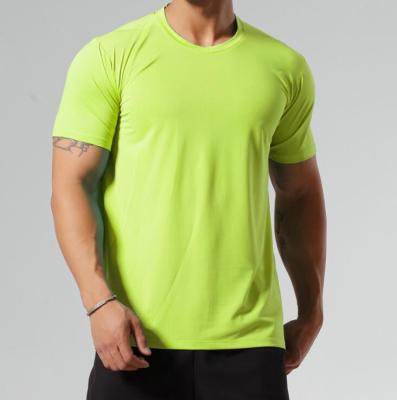 China Cheap Quick Dry Fitness Workout Anti-Wrinkle Fabric Polyester Active Wear Men's T-Shirts Wholesales Men's Gym Quick Dry Sports Fit T-shirts shirts for sale