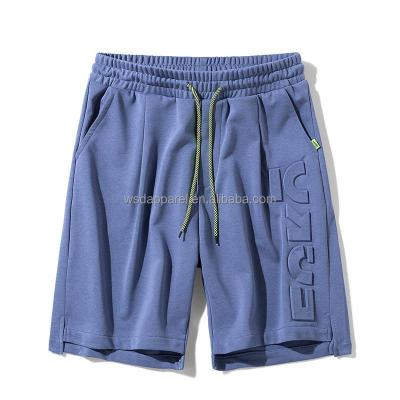 China Anti-wrinkle Mens Shorts Spandex With Logo Custom Shorts Casual Summer French Terry Exercise Mens Solid Shorts for sale