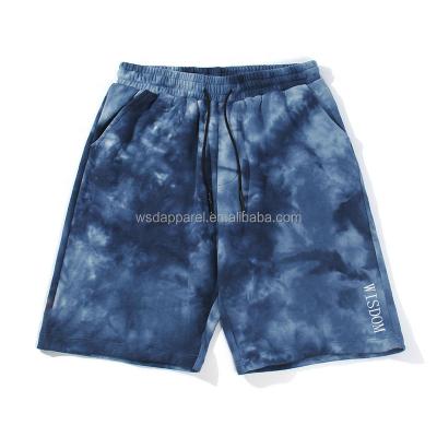 China French Terry 100%cotton Anti-Wrinkle Dye Fitness Casual High Quality Cotton Shorts Wholesale 100% Cotton Men's Tie Dye Sweat Shorts for sale