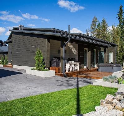 Cina light steel frame prefabricated wooden bungalow chalet house with AU NZ US EN BS CA standard in vendita