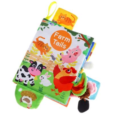 China STUFFED 2022 New Design Baby Cloth Book Toy Soft Cloth Cloth Tail Cloth Educational Book Baby Sensory Books for sale