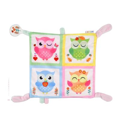 China New Design PORTABLE Baby Cute Hug Blanket Animal Print Super Soft Baby Safety Blanket Baby Muslin Cloth Toy for sale