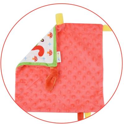 China Hot Sale Baby Sleep Print Newborn Super Soft Newborn Baby Blanket Soft Plush Design Cute Stuffed Security Blanket for sale