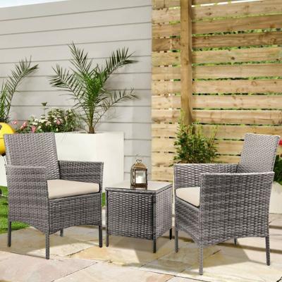 China Modern Modern Patio Garden Chair Table Set Cafe Dining Garden Set Outdoor Furniture for sale