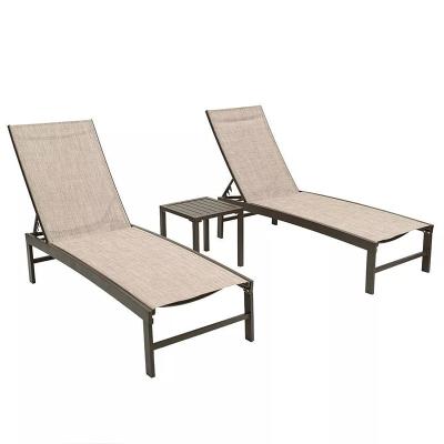 China (Others) Aluminum Rattan Adjustable High Quality Outdoor Swimming Beach Sun Loungers For Pool Side for sale