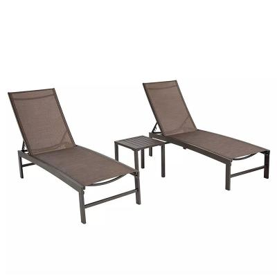 China Outdoor Furniture Adjustable Modern Aluminum Lounge Pool Armless Convertible (Other) Lounge for sale