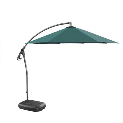 China Best price waterproof fitted with steel base commercial hotel outdoor tube garden patio umbrella cantilever with base for sale