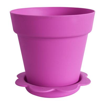 China Eco-friendly Home Decorative Indoor Plastic Plant Pot Pink Small Desktop Containers for sale