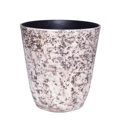 China Large Antique Recyclable Compound Pot Lime Flower Pots Home Resin Stone Garden Planters Large Decorative Plastic Compound Plant for sale